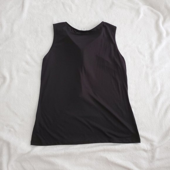 Christopher & Banks sleeveless black ruffle V neck top shirt - Picture 3 of 4